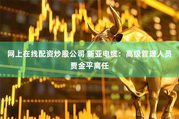 网上在线配资炒股公司 新亚电缆：高级管理人员贾金平离任